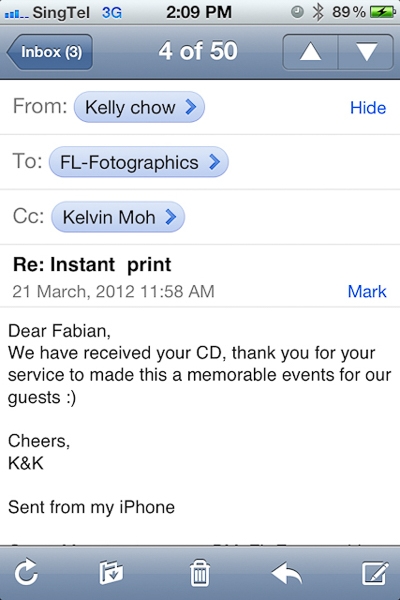 Testimony from Kelly chow for Wedding Photo Booth