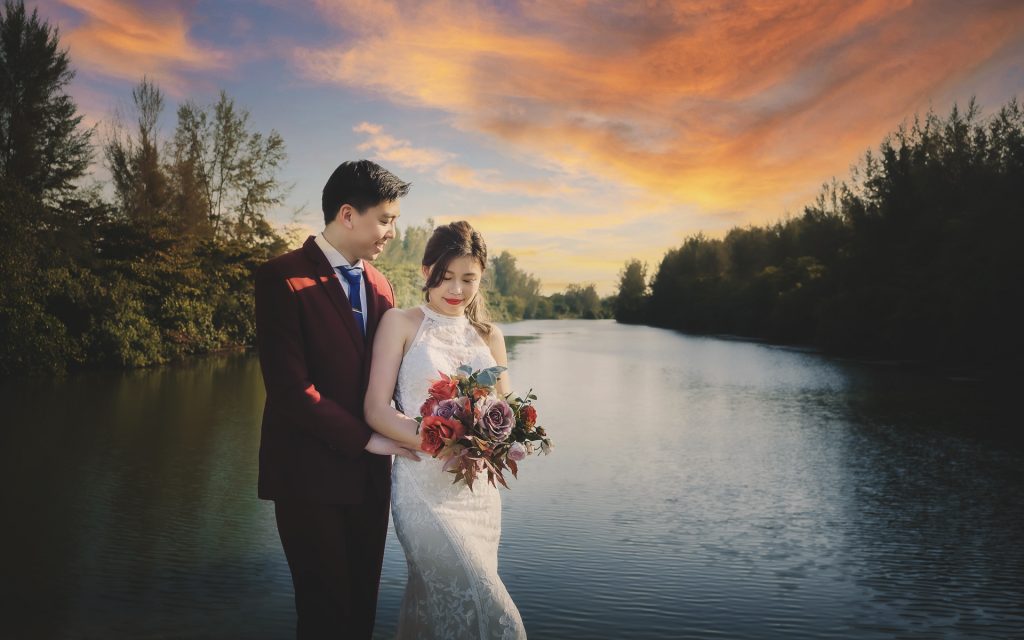 Sunset Wedding Photography at Seletar North Link