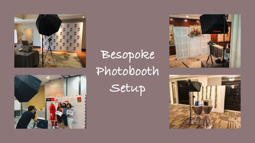 Photo booth photography work station setup